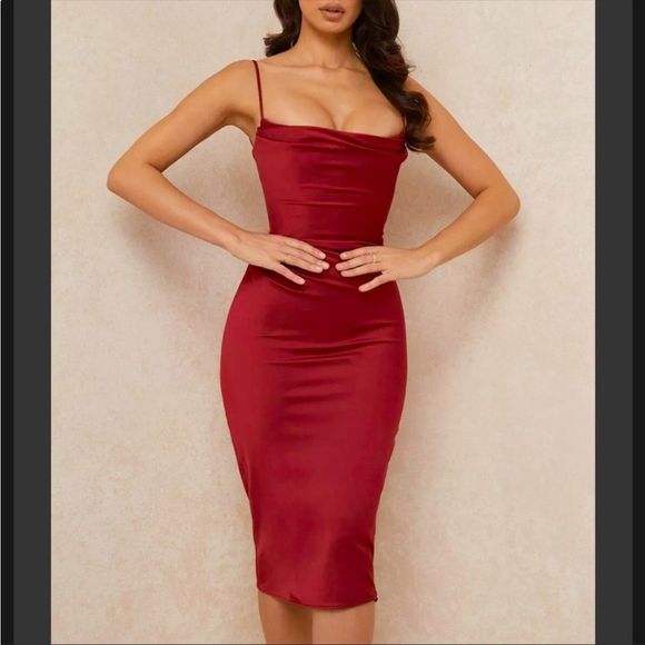 House of CB Dresses Houseof Cb Anja Dress Wine Size Medium Poshmark